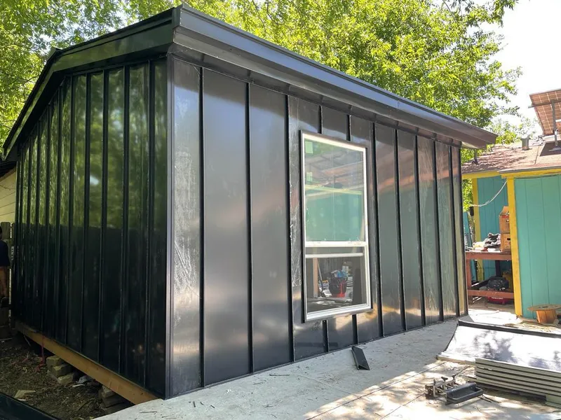 Black standing seam metal wall panels for Metal Roof Installation in West Windsor